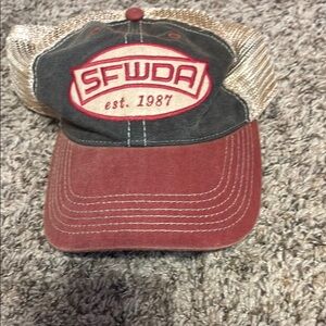 SFWD Vintage Trucker Hat - maroon, black and tan